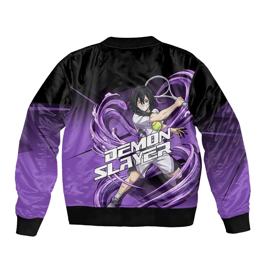 Obanai Iguro Serpent Strike Bomber Jacket Sporty Anime Mashup Style