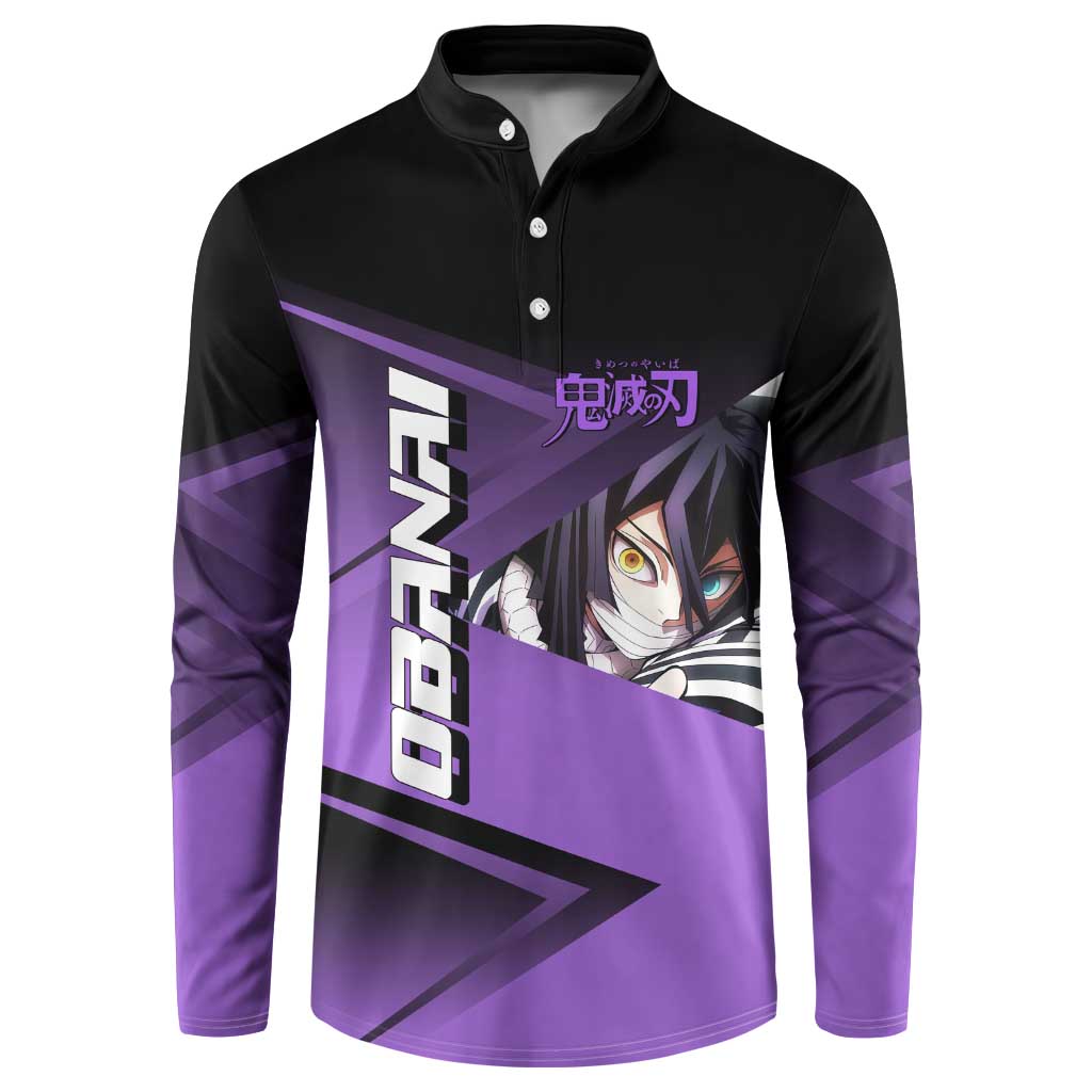 Obanai Iguro Serpent Strike Button Sweatshirt Sporty Anime Mashup Style