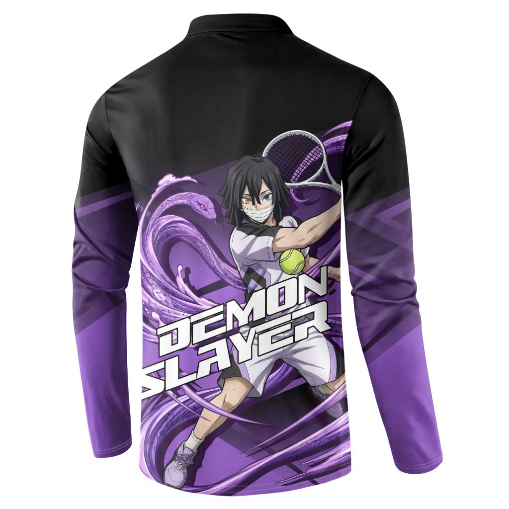 Obanai Iguro Serpent Strike Button Sweatshirt Sporty Anime Mashup Style