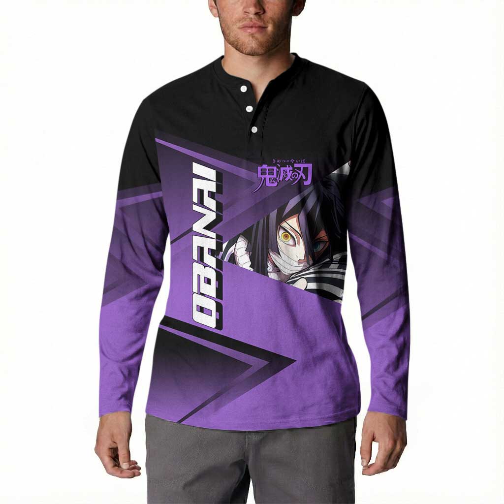 Obanai Iguro Serpent Strike Button Sweatshirt Sporty Anime Mashup Style