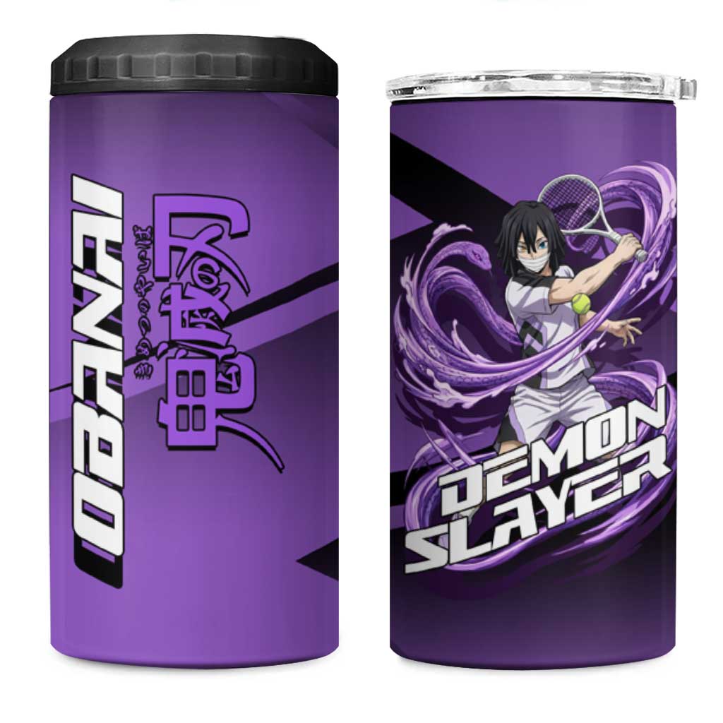 Obanai Iguro Serpent Strike 4 in 1 Can Cooler Tumbler Sporty Anime Mashup Style