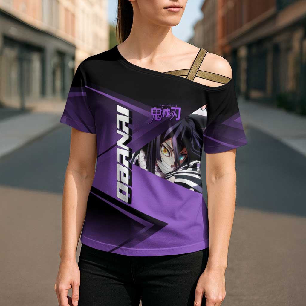 Obanai Iguro Serpent Strike Cross Shoulder Shirt Sporty Anime Mashup Style