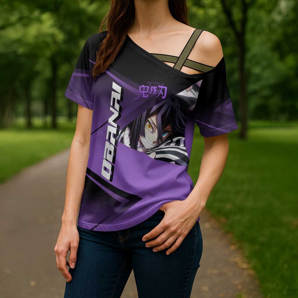 Obanai Iguro Serpent Strike Cross Shoulder Shirt Sporty Anime Mashup Style