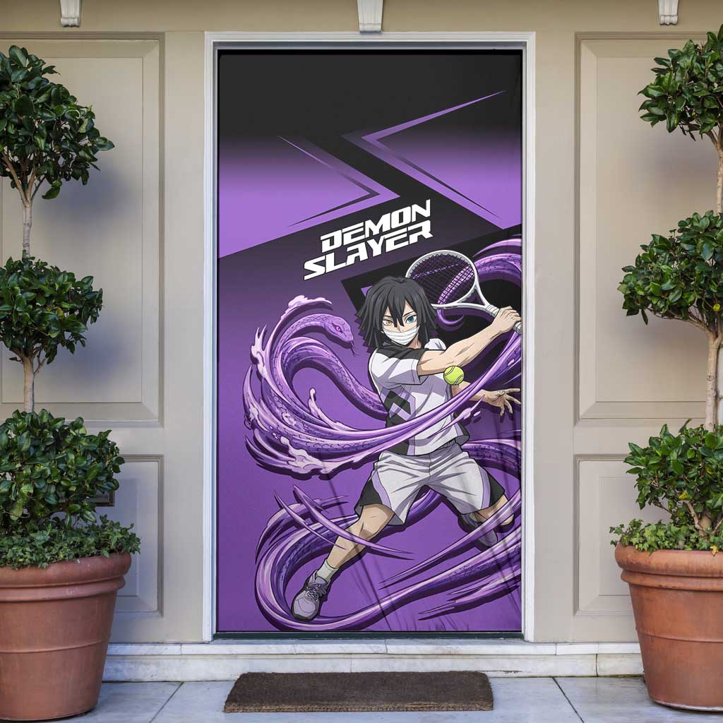 Obanai Iguro Serpent Strike Door Cover Sporty Anime Mashup Style