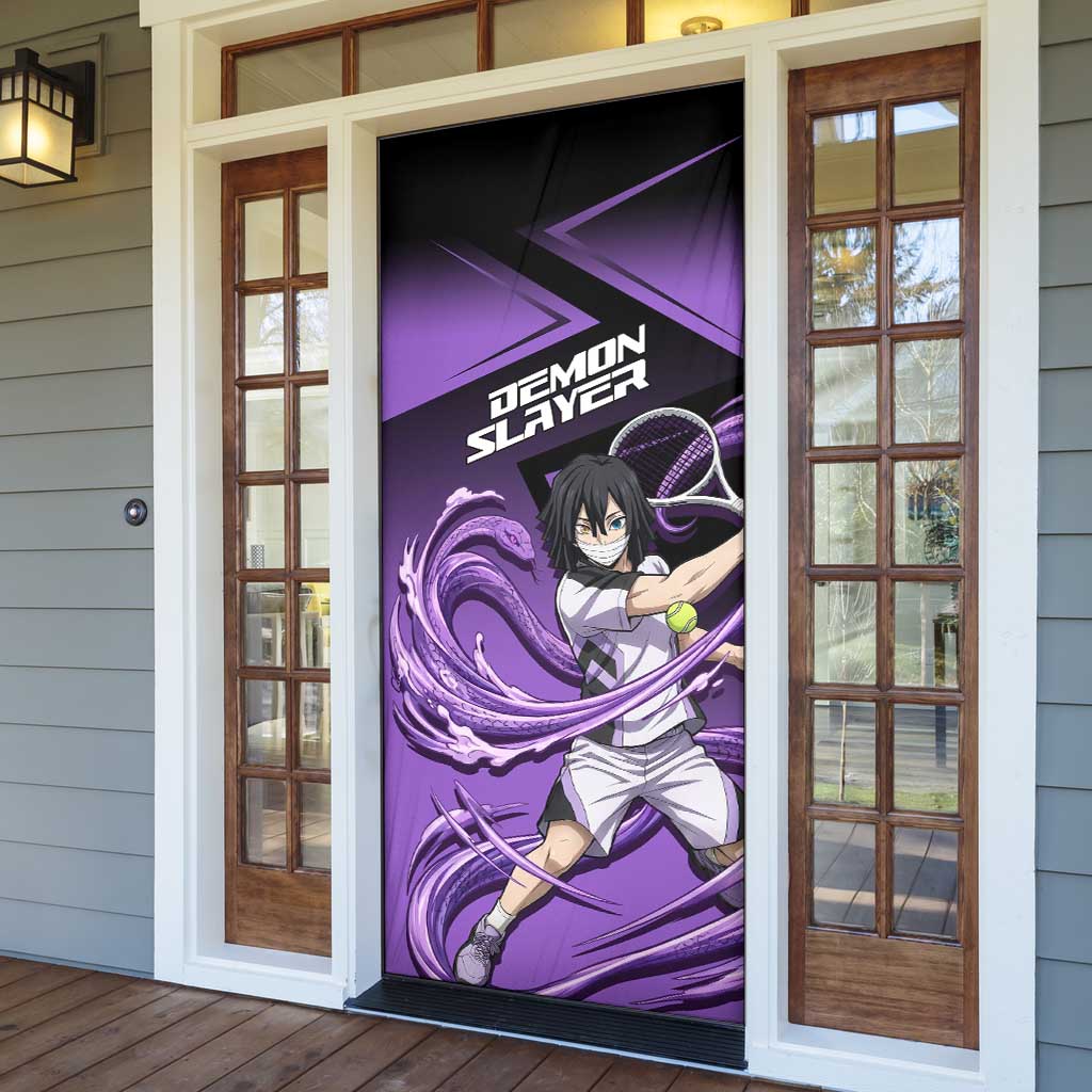 Obanai Iguro Serpent Strike Door Cover Sporty Anime Mashup Style