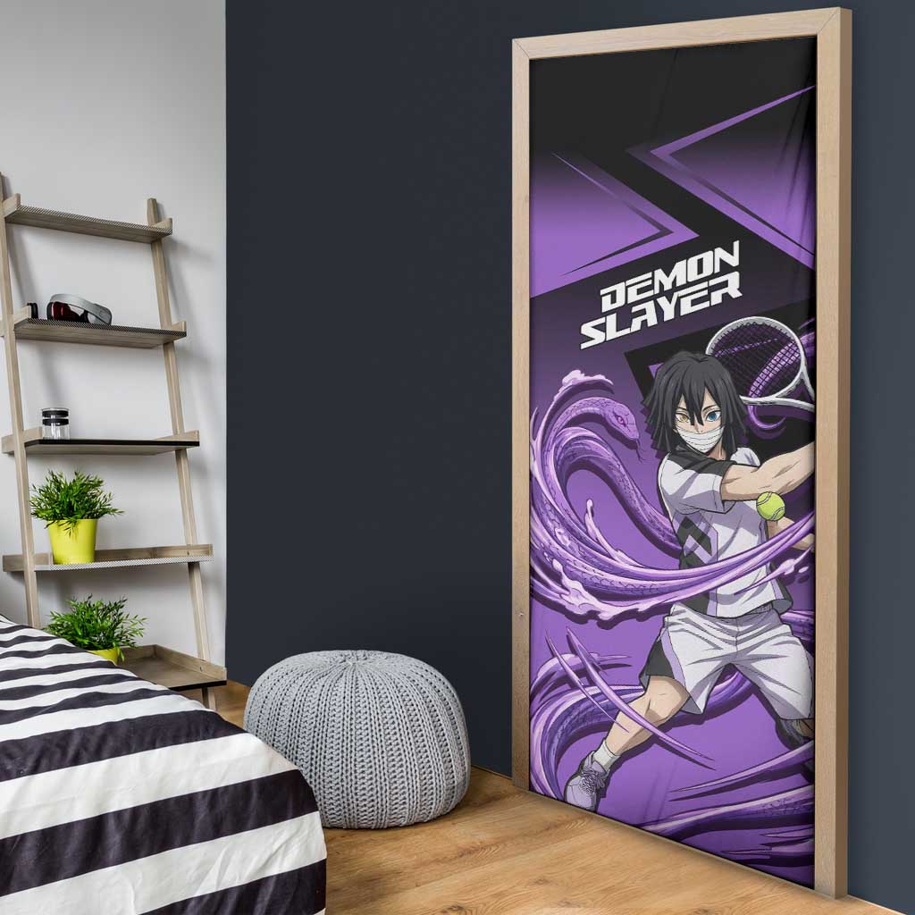 Obanai Iguro Serpent Strike Door Cover Sporty Anime Mashup Style