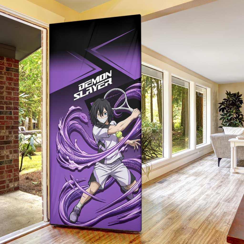 Obanai Iguro Serpent Strike Door Cover Sporty Anime Mashup Style
