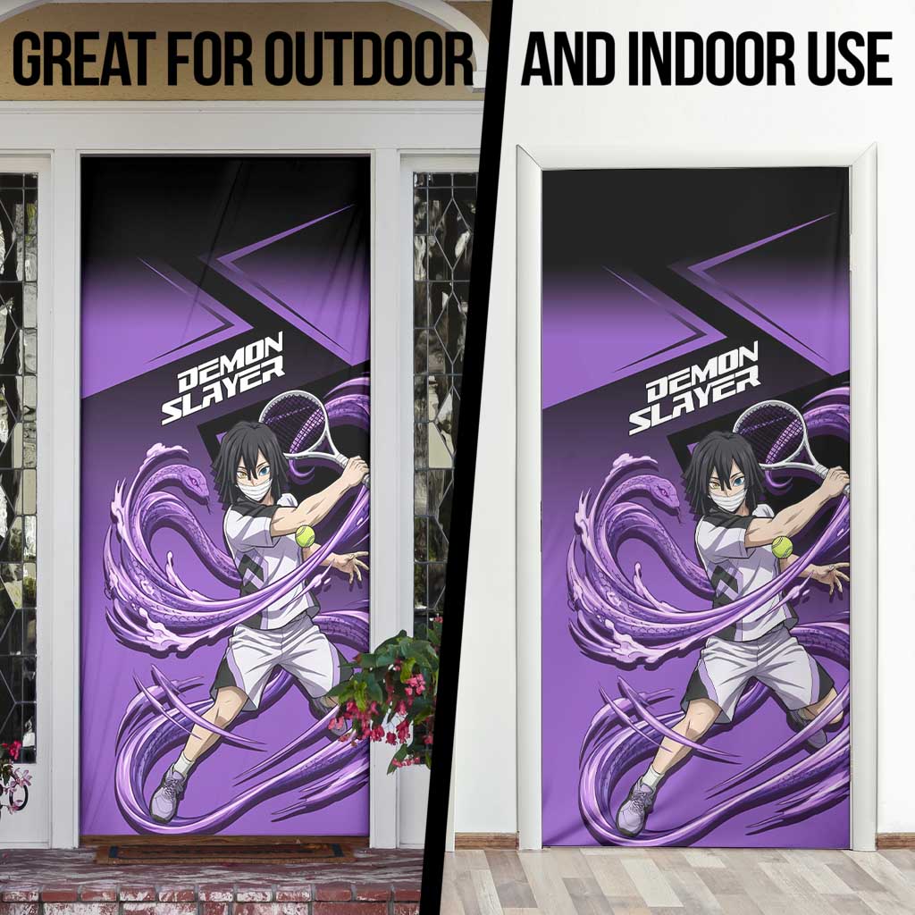 Obanai Iguro Serpent Strike Door Cover Sporty Anime Mashup Style