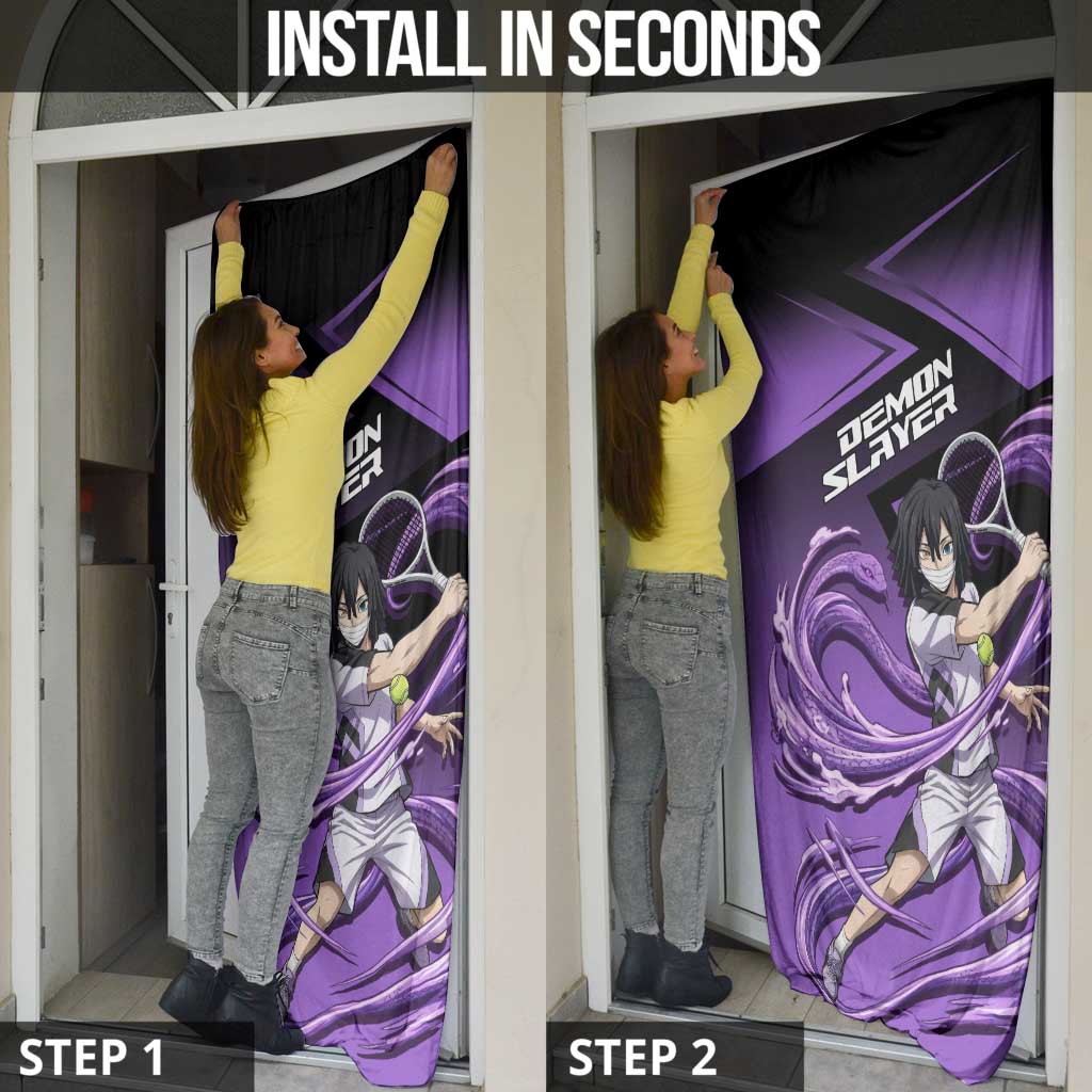 Obanai Iguro Serpent Strike Door Cover Sporty Anime Mashup Style