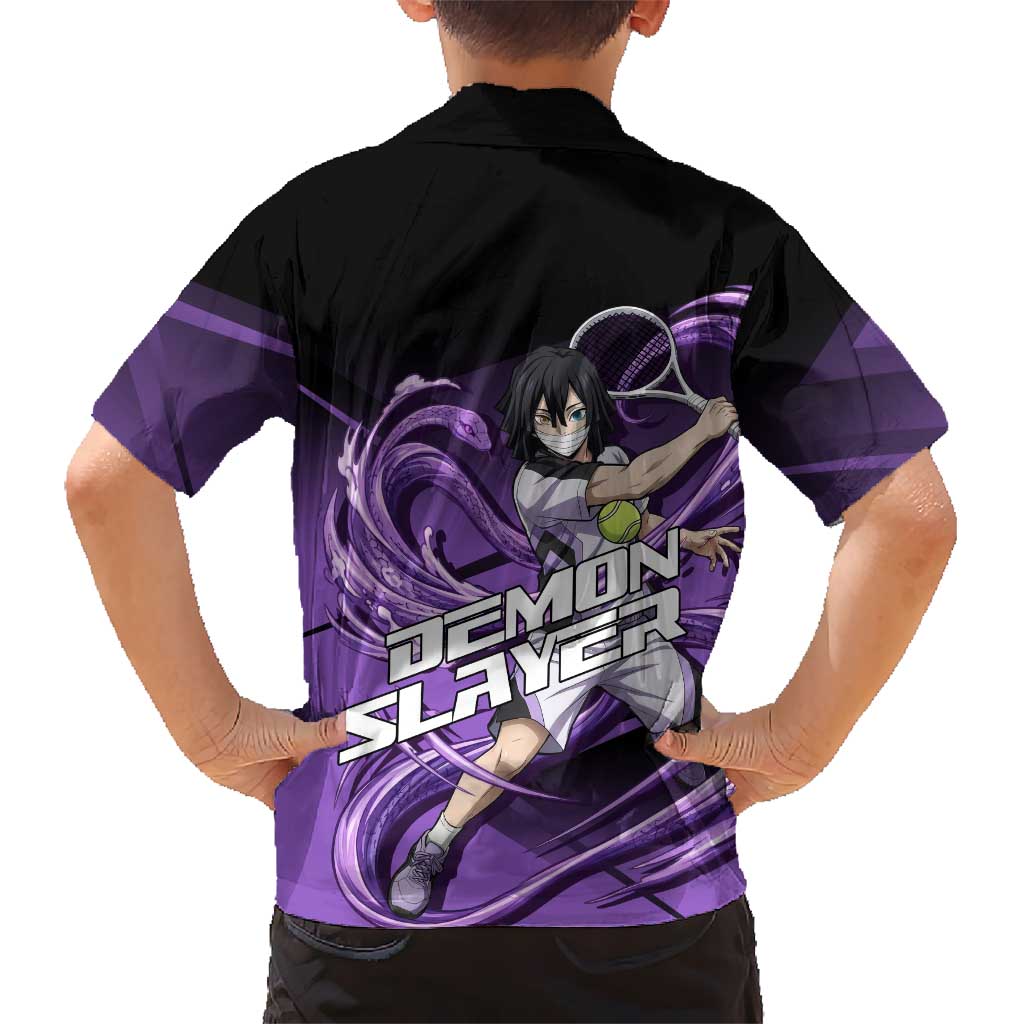 Obanai Iguro Serpent Strike Family Matching Summer Maxi Dress and Hawaiian Shirt Sporty Anime Mashup Style