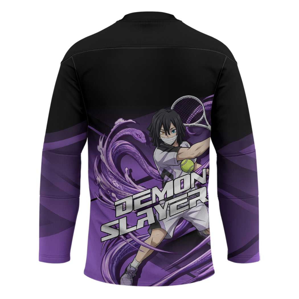 Obanai Iguro Serpent Strike Hockey Jersey Sporty Anime Mashup Style