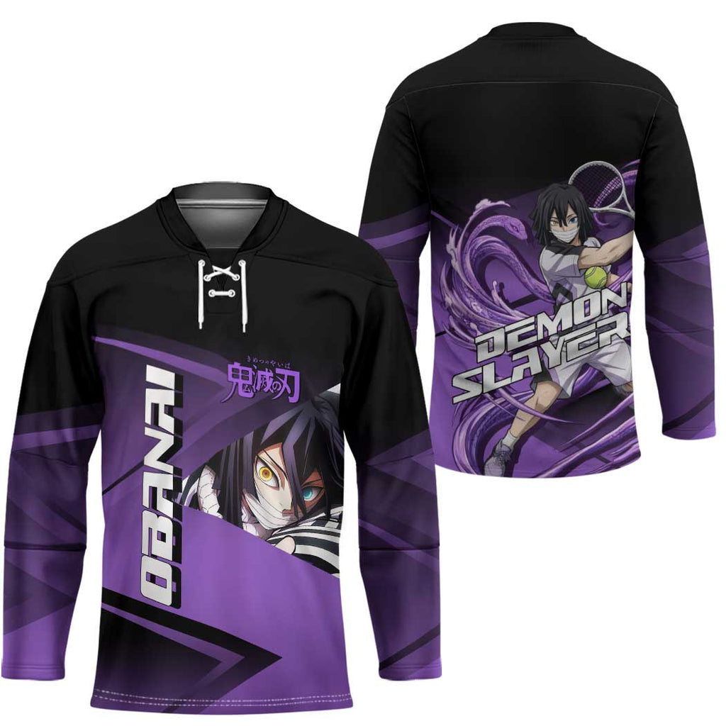 Obanai Iguro Serpent Strike Hockey Jersey Sporty Anime Mashup Style