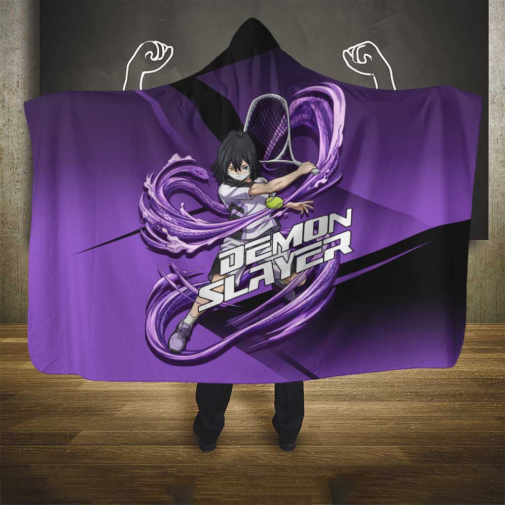 Obanai Iguro Serpent Strike Hooded Blanket Sporty Anime Mashup Style