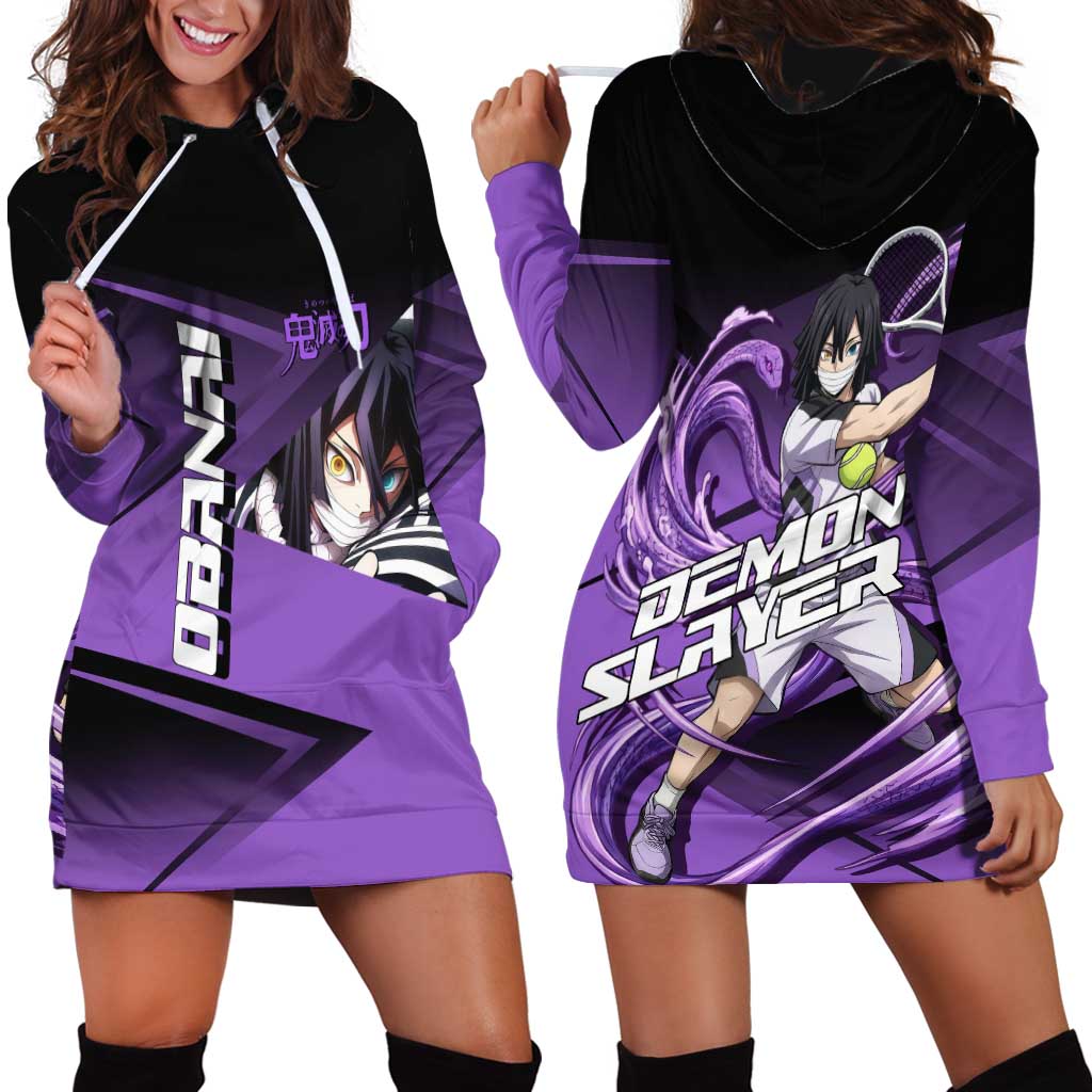 Obanai Iguro Serpent Strike Hoodie Dress Sporty Anime Mashup Style