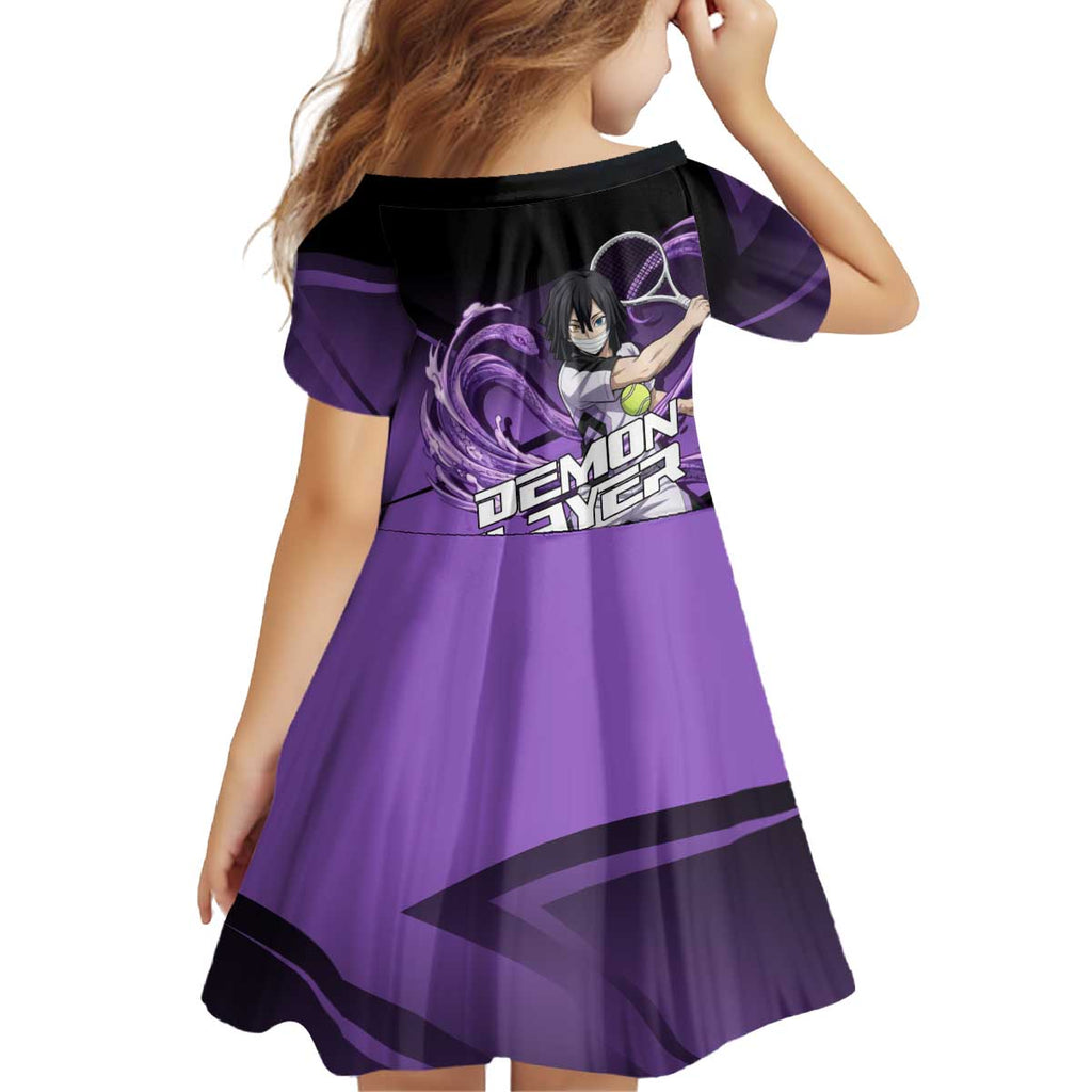 Obanai Iguro Serpent Strike Kid Short Sleeve Dress Sporty Anime Mashup Style