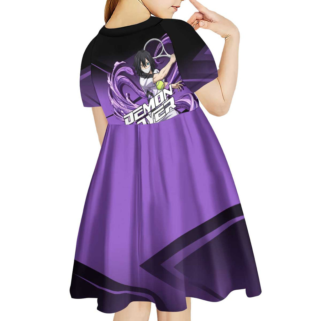 Obanai Iguro Serpent Strike Kid Short Sleeve Dress Sporty Anime Mashup Style