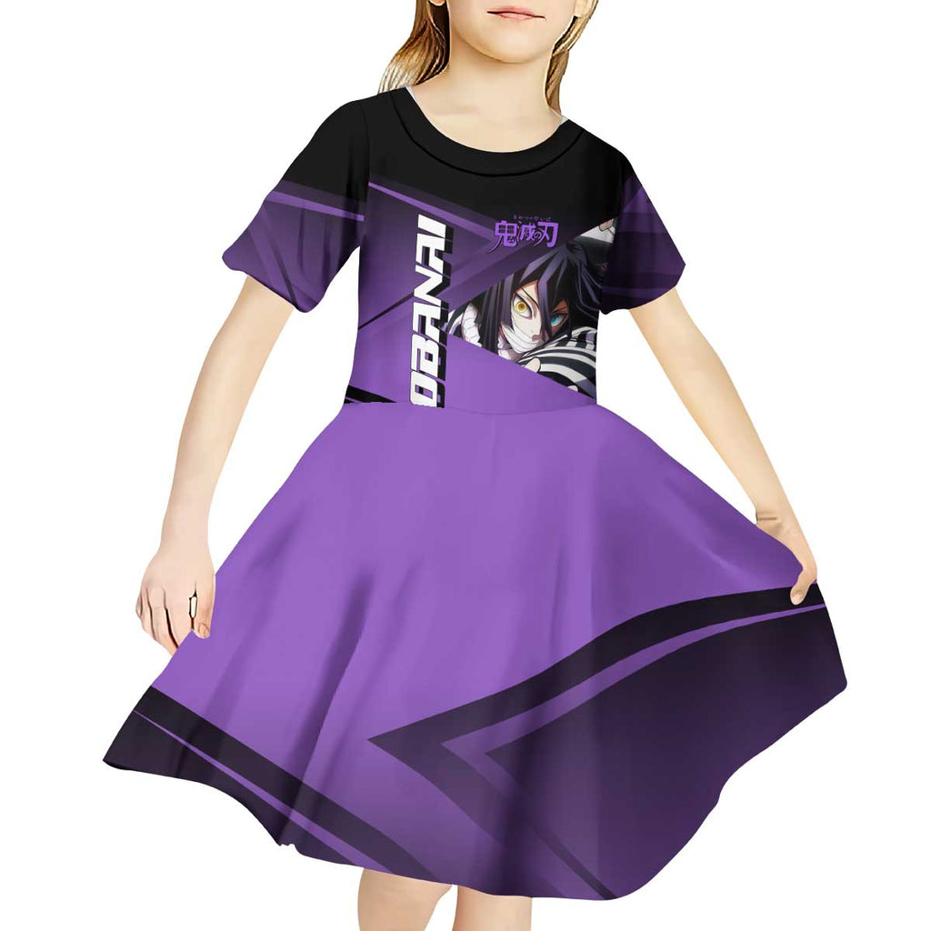 Obanai Iguro Serpent Strike Kid Short Sleeve Dress Sporty Anime Mashup Style