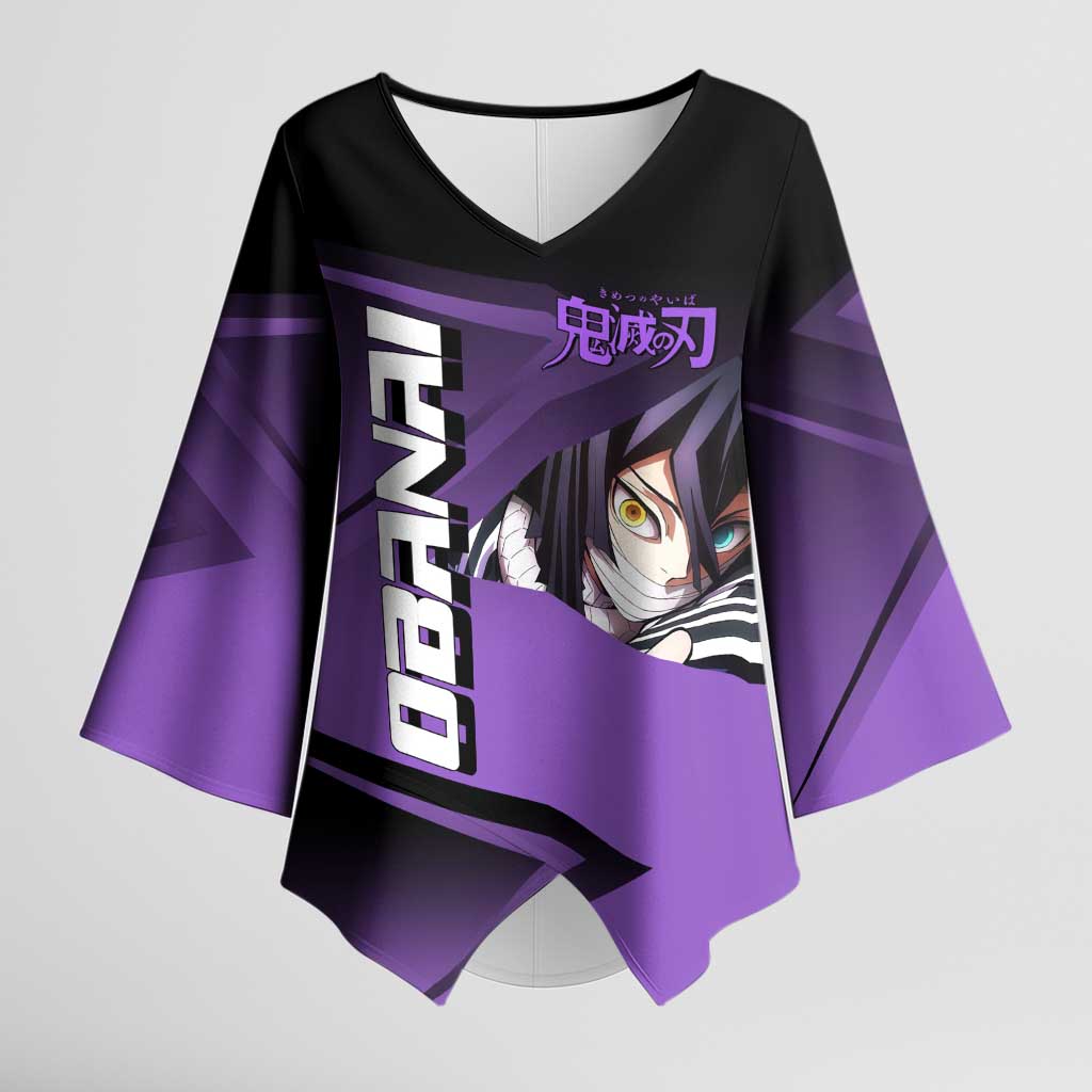 Obanai Iguro Serpent Strike Kimono Sleeve Blouse Sporty Anime Mashup Style