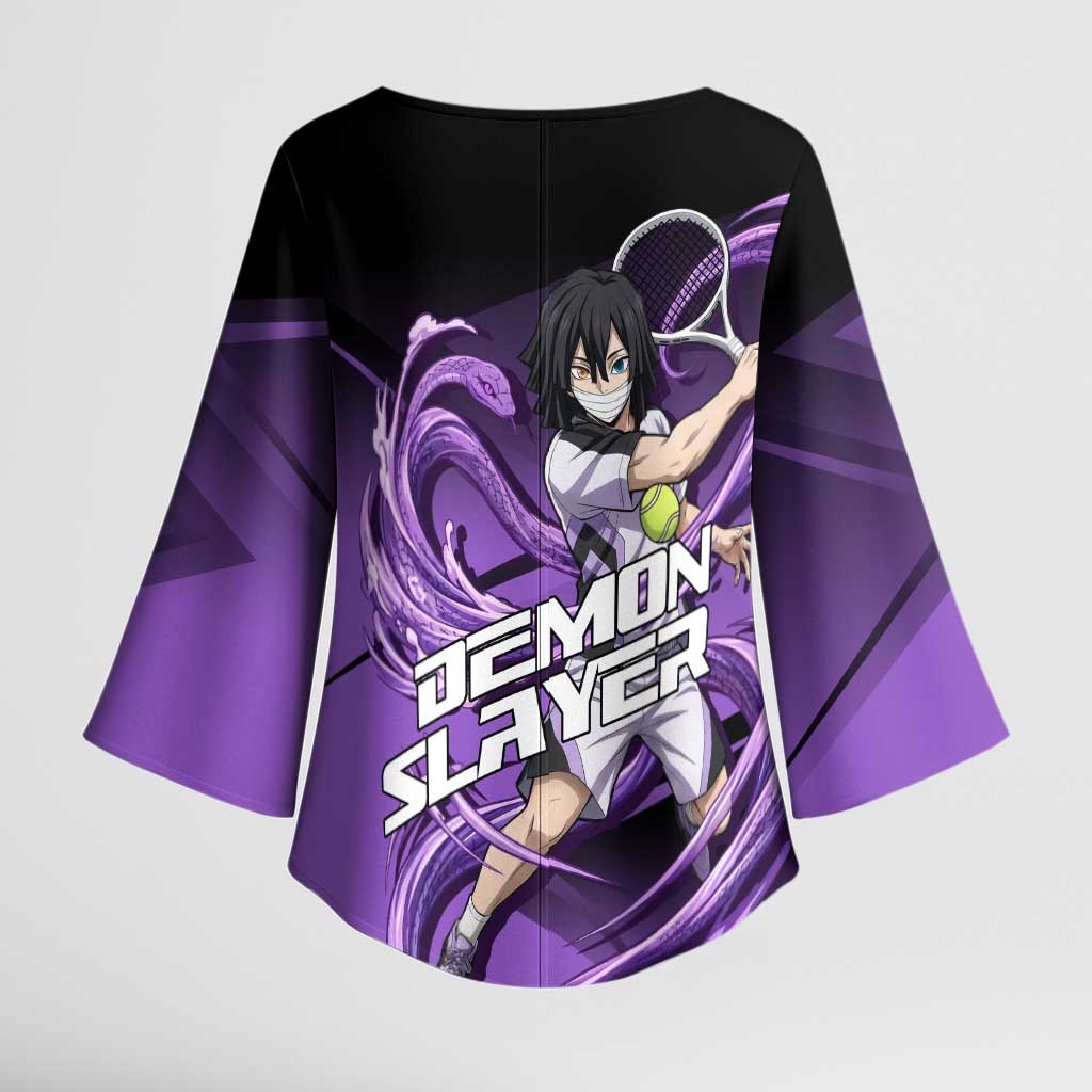 Obanai Iguro Serpent Strike Kimono Sleeve Blouse Sporty Anime Mashup Style