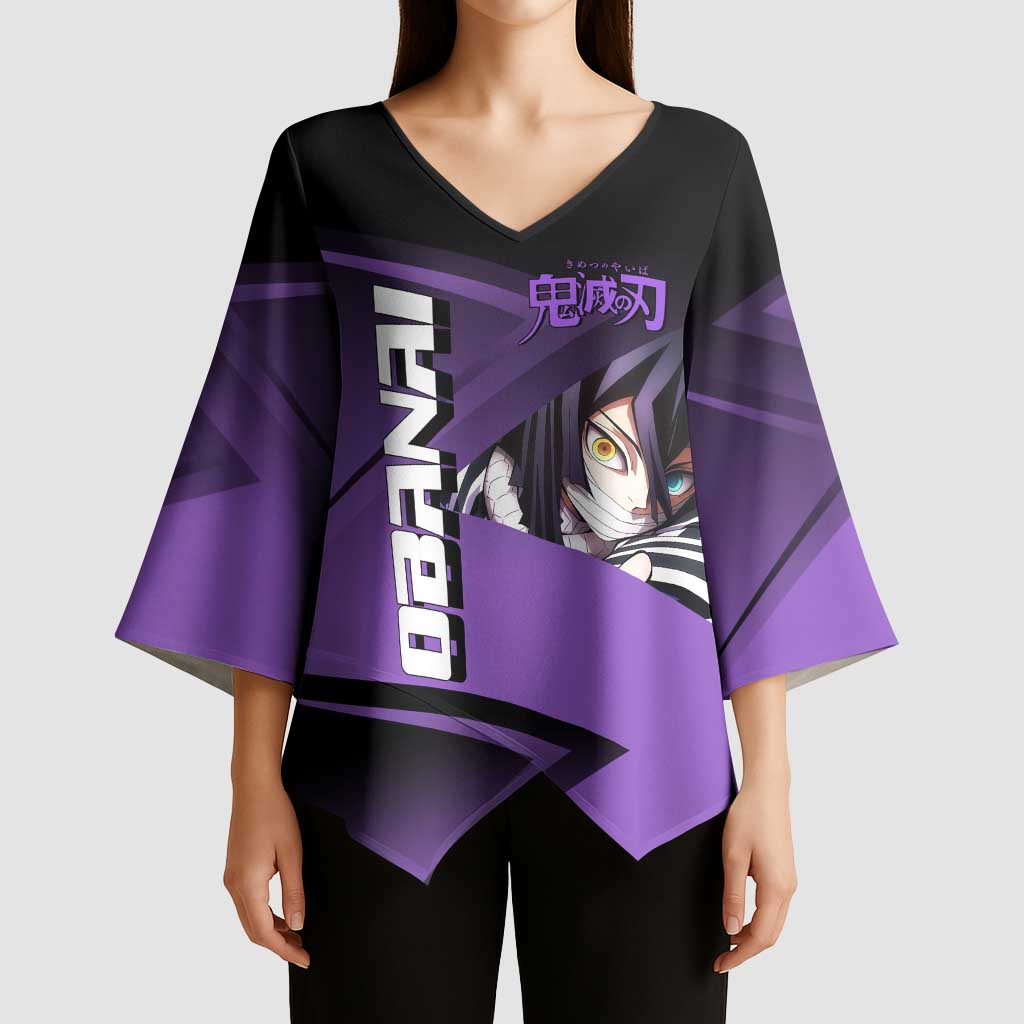 Obanai Iguro Serpent Strike Kimono Sleeve Blouse Sporty Anime Mashup Style