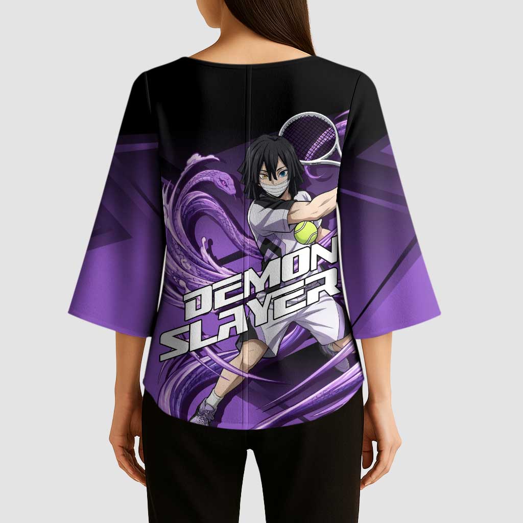 Obanai Iguro Serpent Strike Kimono Sleeve Blouse Sporty Anime Mashup Style