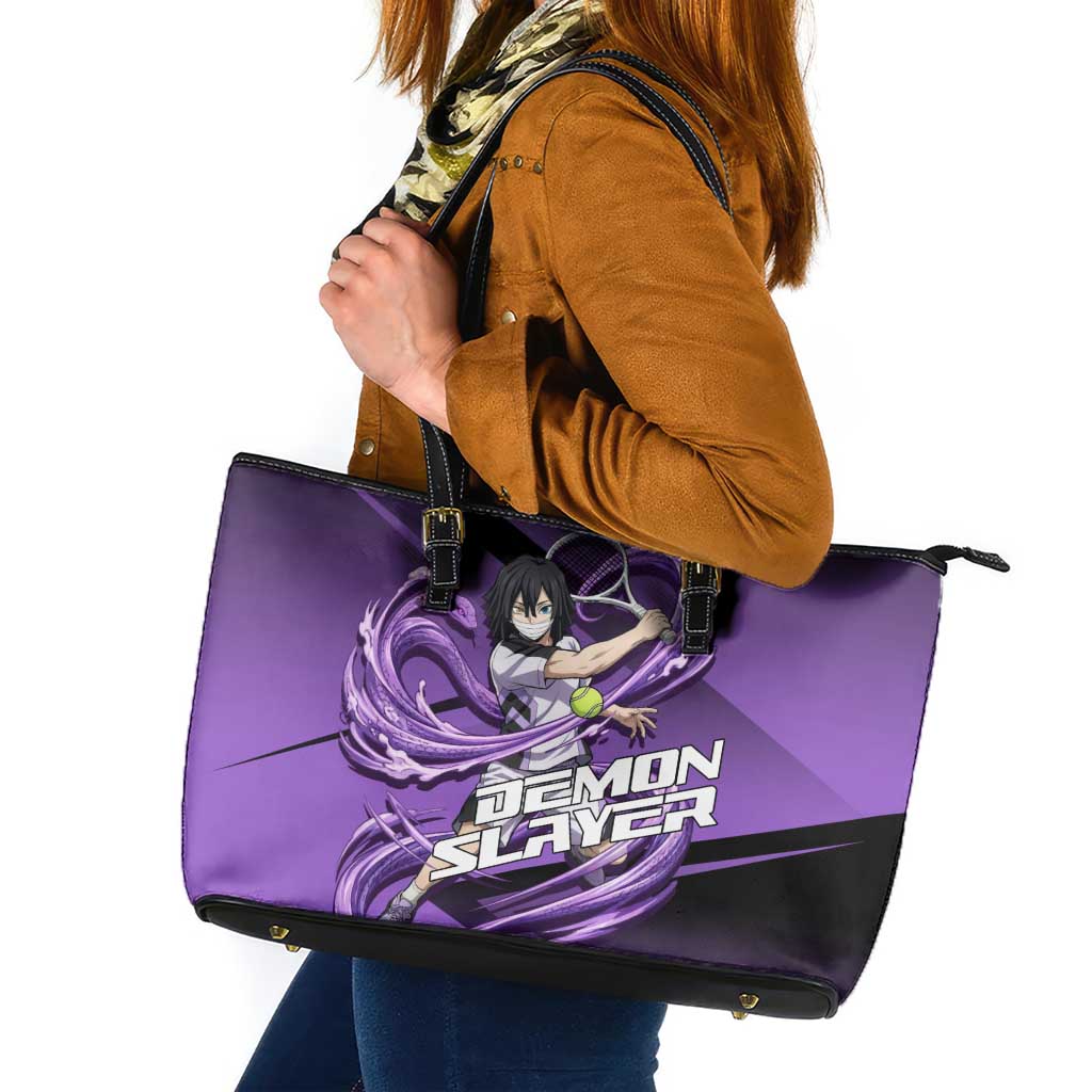 Obanai Iguro Serpent Strike Leather Tote Bag Sporty Anime Mashup Style