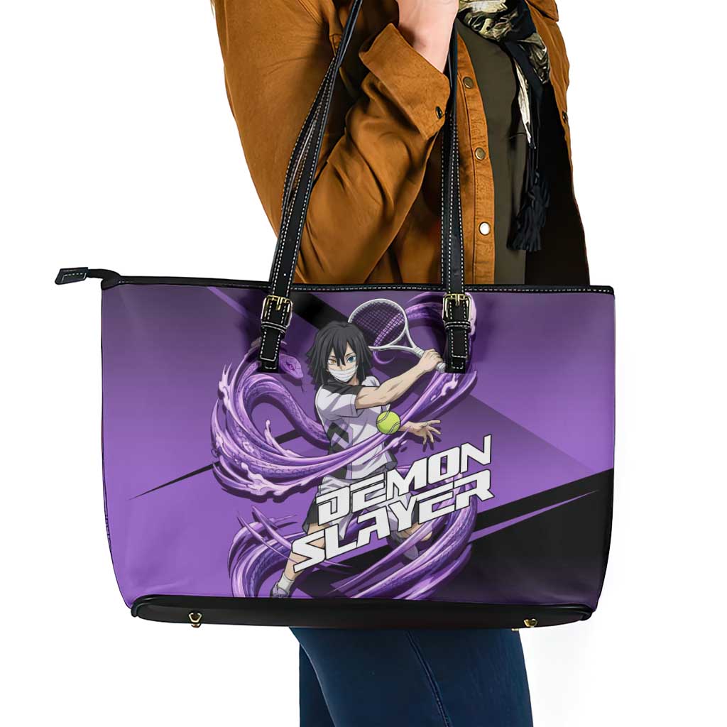 Obanai Iguro Serpent Strike Leather Tote Bag Sporty Anime Mashup Style
