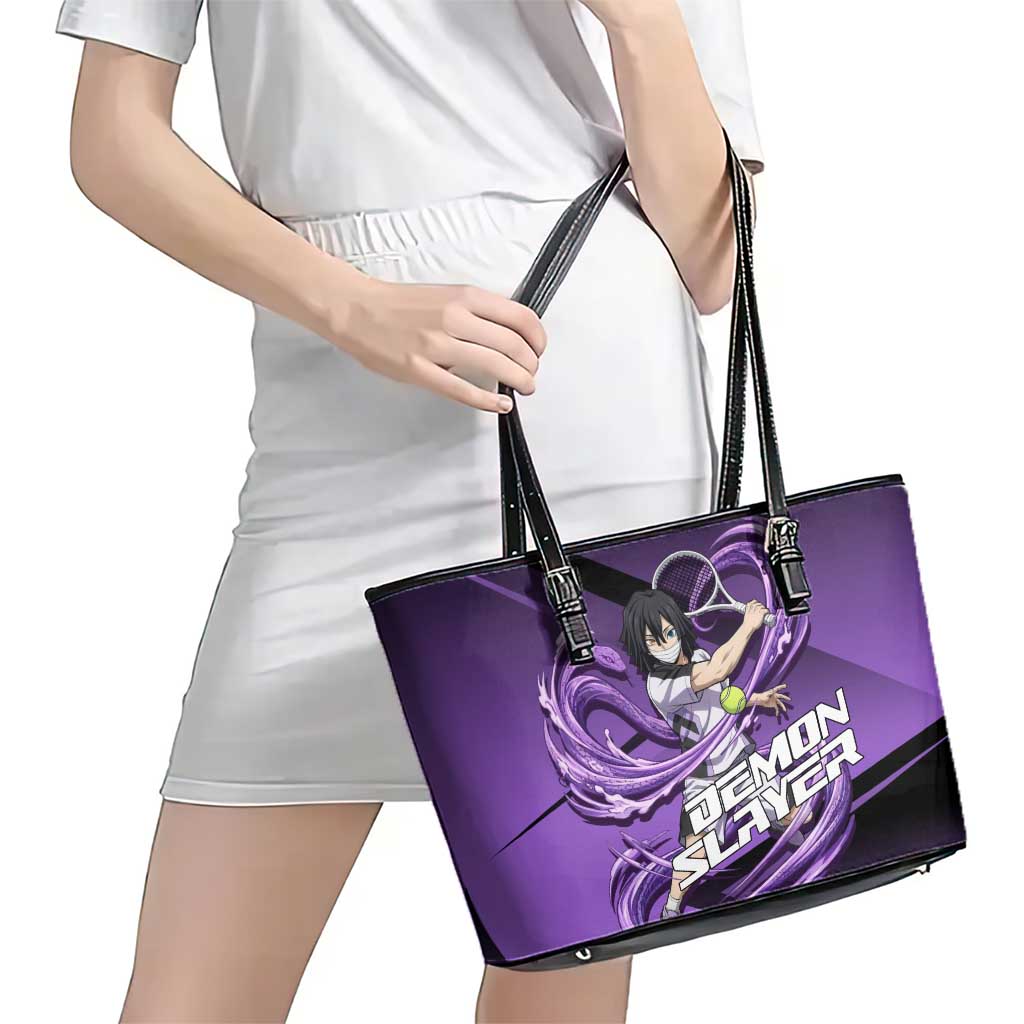 Obanai Iguro Serpent Strike Leather Tote Bag Sporty Anime Mashup Style