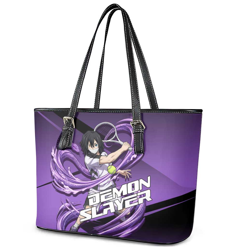 Obanai Iguro Serpent Strike Leather Tote Bag Sporty Anime Mashup Style