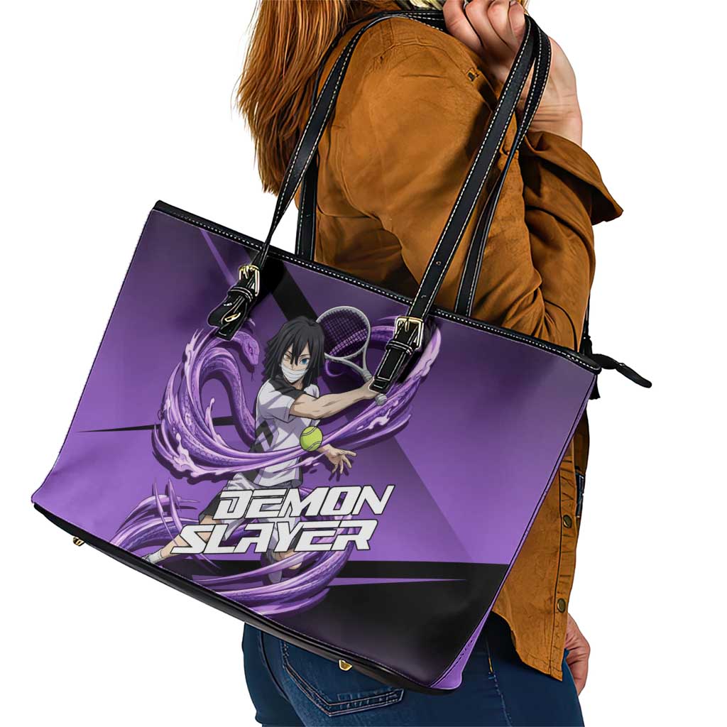 Obanai Iguro Serpent Strike Leather Tote Bag Sporty Anime Mashup Style