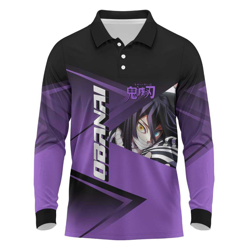 Obanai Iguro Serpent Strike Long Sleeve Polo Shirt Sporty Anime Mashup Style