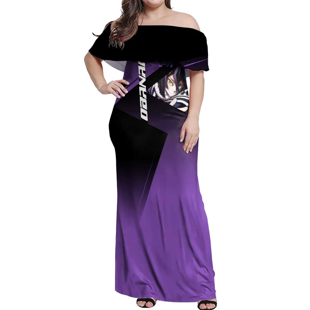 Obanai Iguro Serpent Strike Off Shoulder Maxi Dress Sporty Anime Mashup Style
