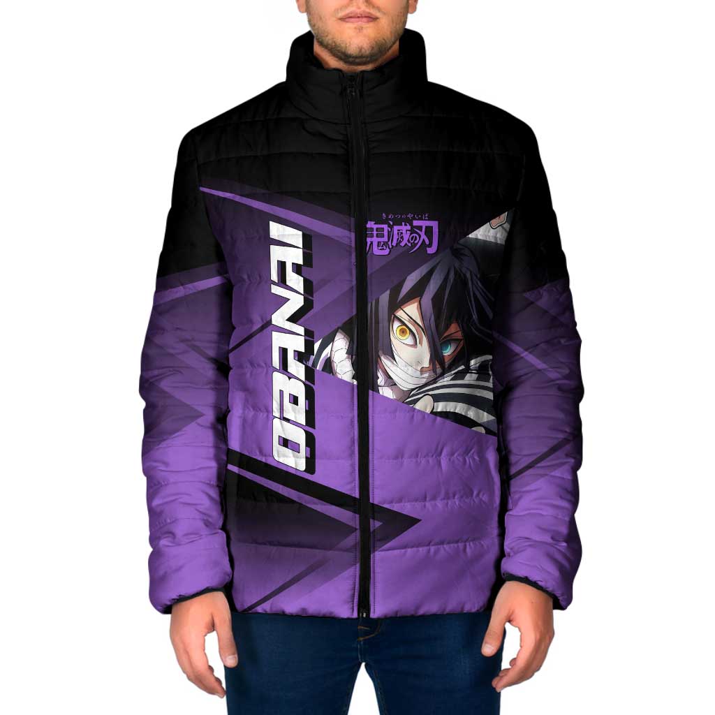 Obanai Iguro Serpent Strike Padded Jacket Sporty Anime Mashup Style