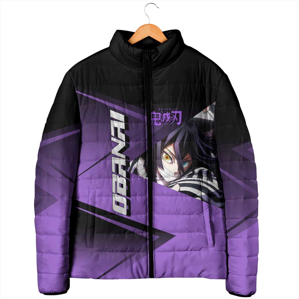 Obanai Iguro Serpent Strike Padded Jacket Sporty Anime Mashup Style