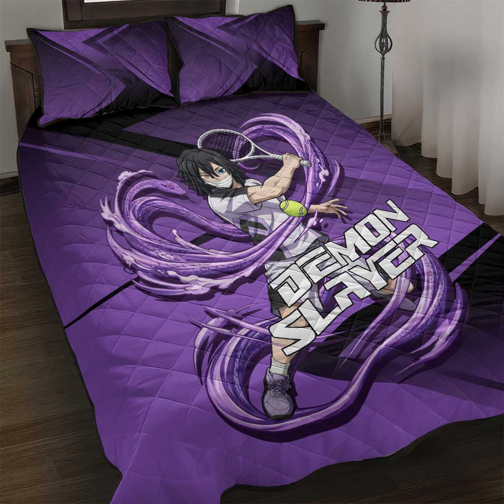 Obanai Iguro Serpent Strike Quilt Bed Set Sporty Anime Mashup Style