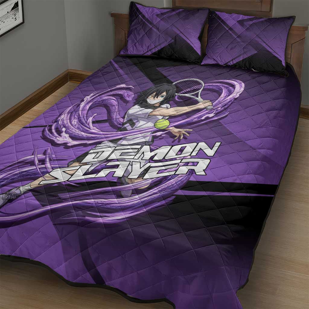 Obanai Iguro Serpent Strike Quilt Bed Set Sporty Anime Mashup Style