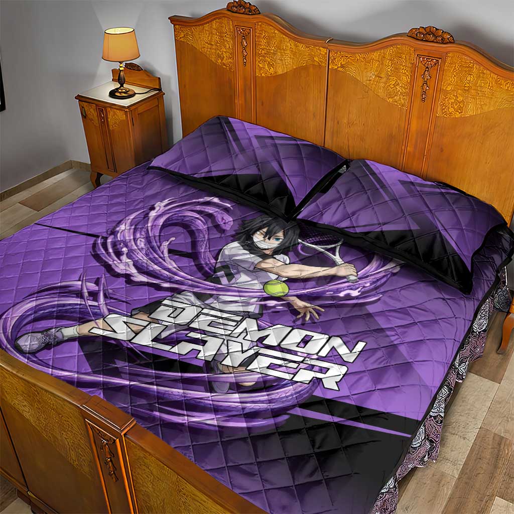 Obanai Iguro Serpent Strike Quilt Bed Set Sporty Anime Mashup Style