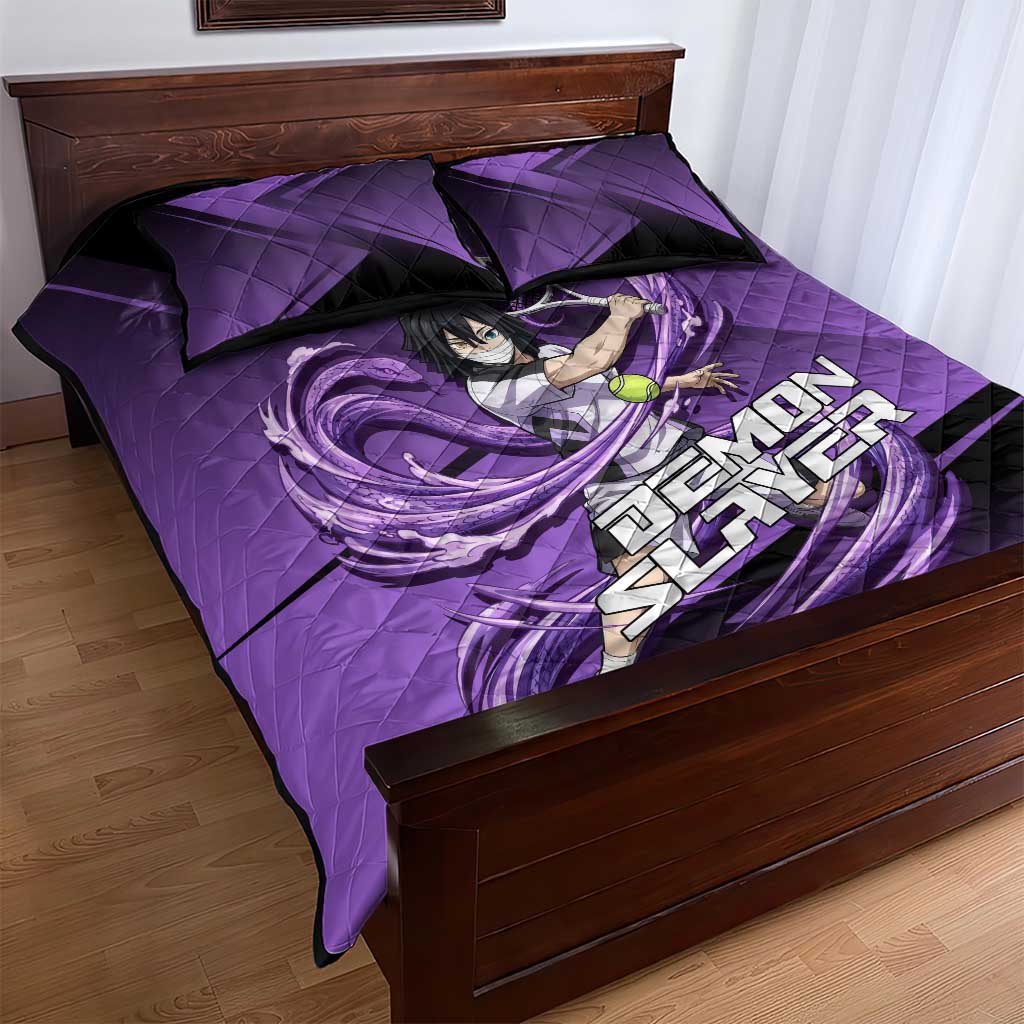 Obanai Iguro Serpent Strike Quilt Bed Set Sporty Anime Mashup Style