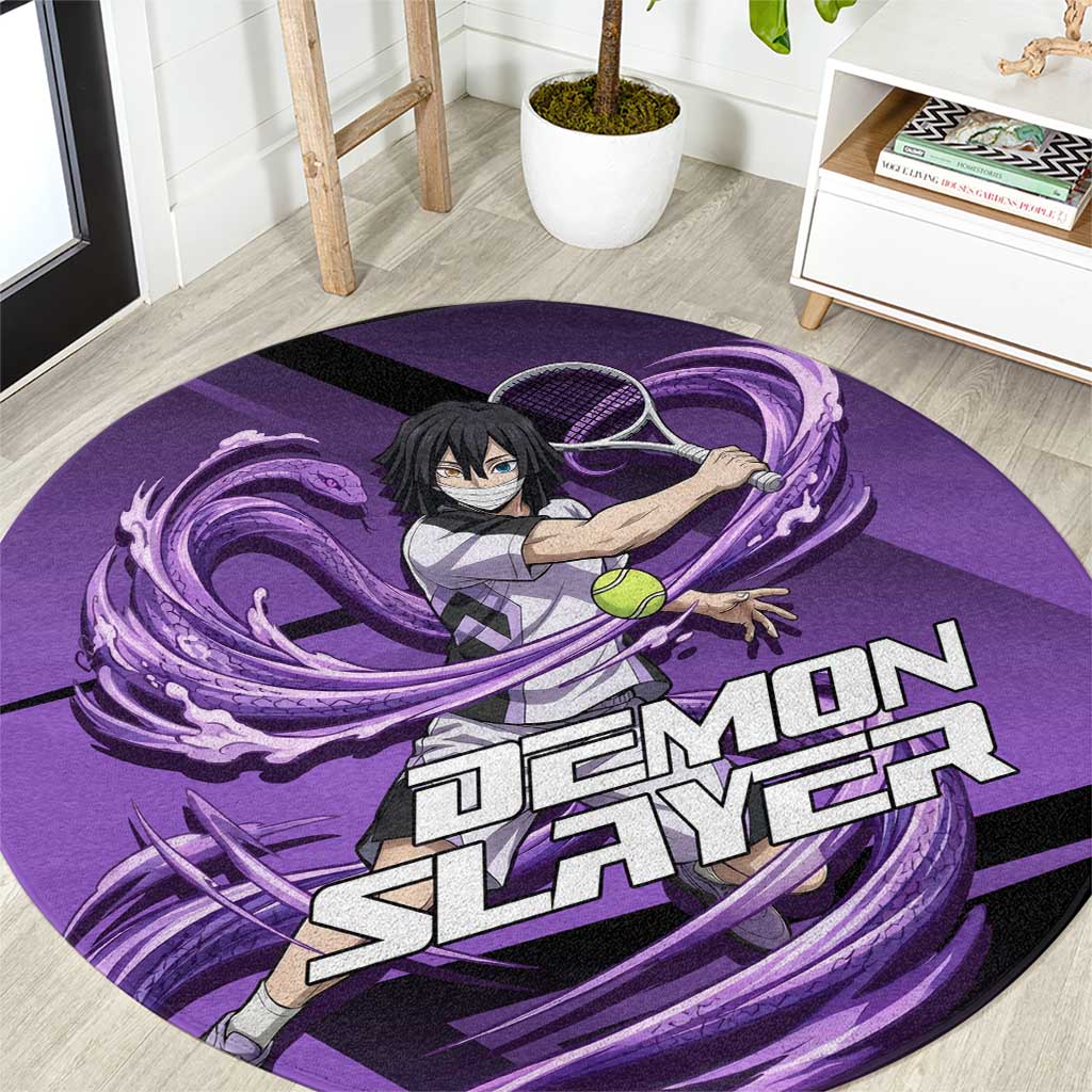 Obanai Iguro Serpent Strike Round Carpet Sporty Anime Mashup Style