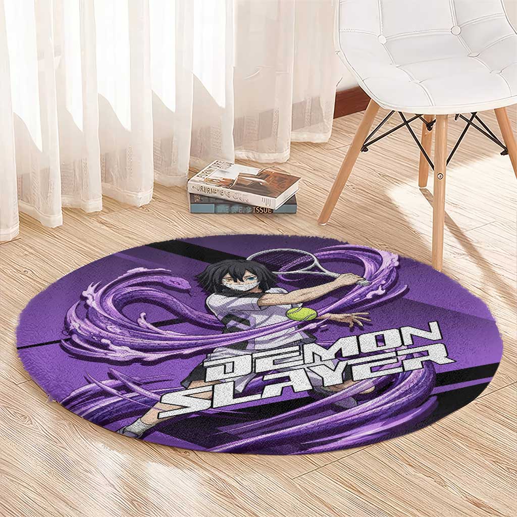 Obanai Iguro Serpent Strike Round Carpet Sporty Anime Mashup Style
