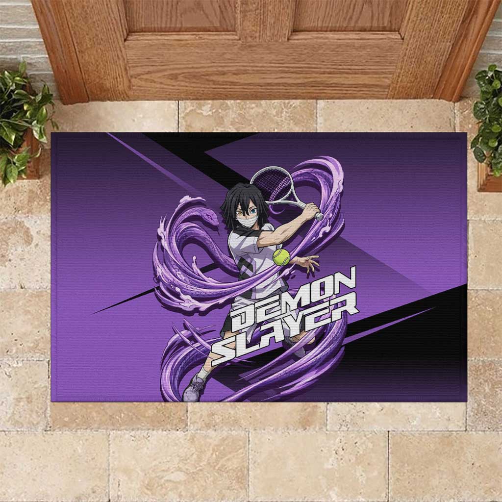 Obanai Iguro Serpent Strike Rubber Doormat Sporty Anime Mashup Style