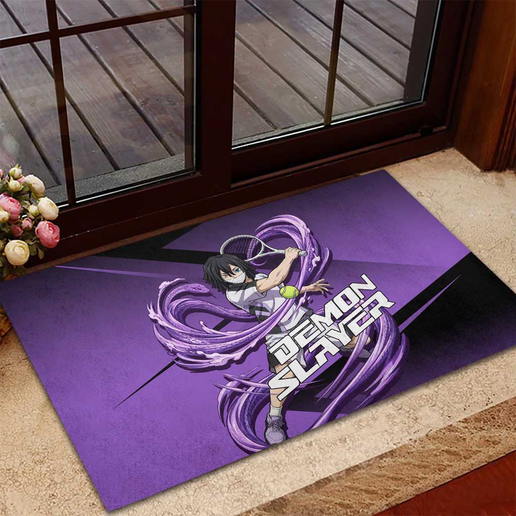 Obanai Iguro Serpent Strike Rubber Doormat Sporty Anime Mashup Style