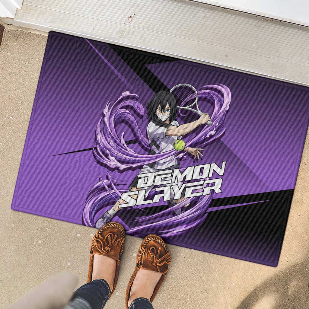 Obanai Iguro Serpent Strike Rubber Doormat Sporty Anime Mashup Style