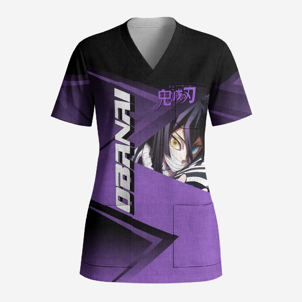 Obanai Iguro Serpent Strike Scrub Top Sporty Anime Mashup Style