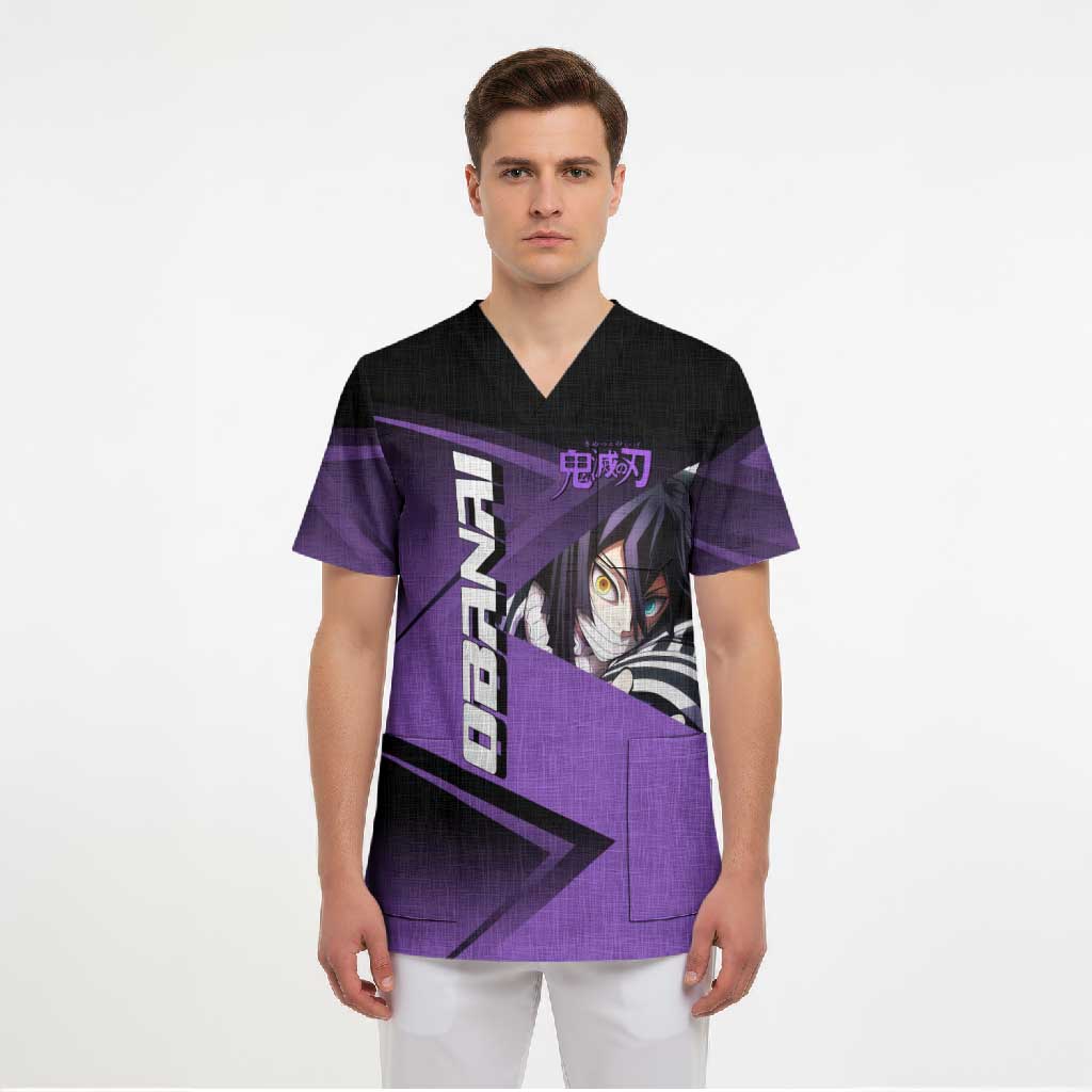 Obanai Iguro Serpent Strike Scrub Top Sporty Anime Mashup Style