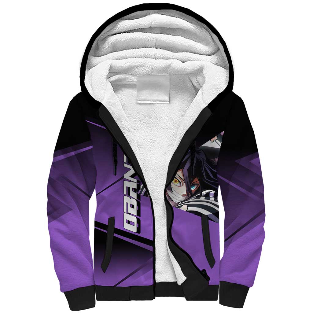 Obanai Iguro Serpent Strike Sherpa Hoodie Sporty Anime Mashup Style