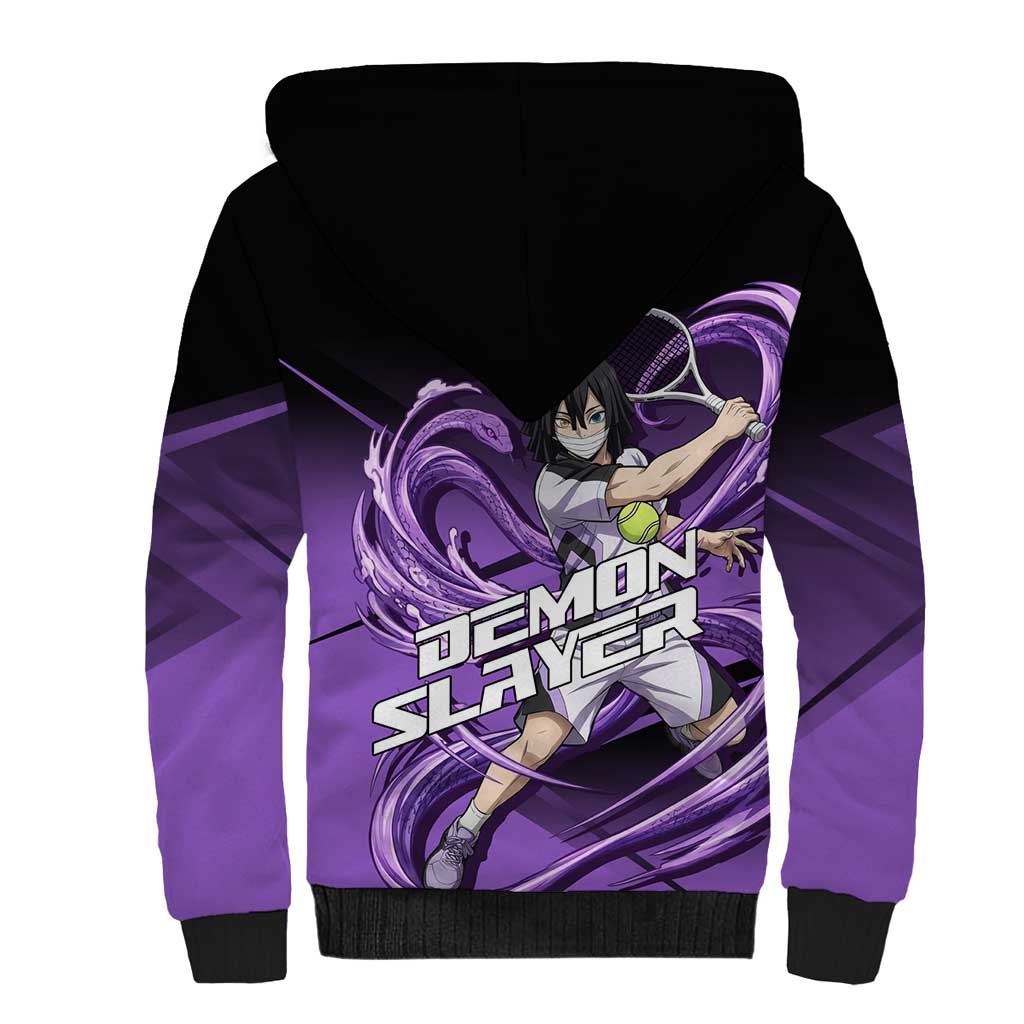 Obanai Iguro Serpent Strike Sherpa Hoodie Sporty Anime Mashup Style