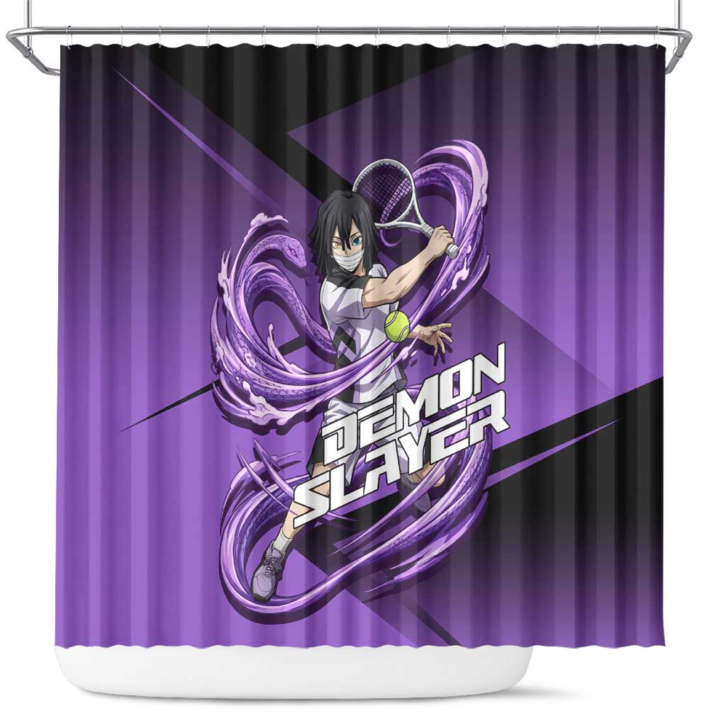 Obanai Iguro Serpent Strike Shower Curtain Sporty Anime Mashup Style