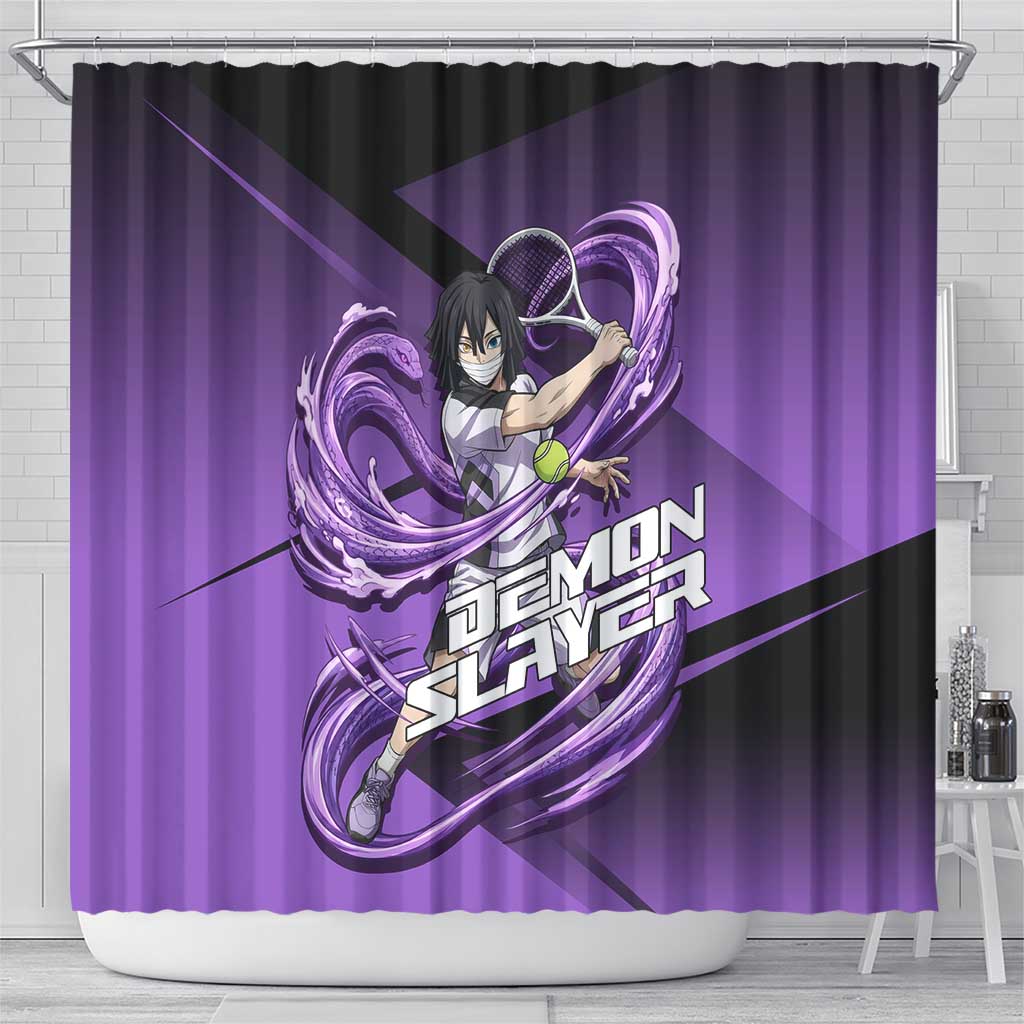 Obanai Iguro Serpent Strike Shower Curtain Sporty Anime Mashup Style