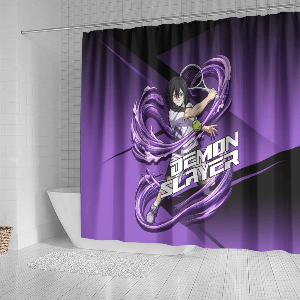Obanai Iguro Serpent Strike Shower Curtain Sporty Anime Mashup Style